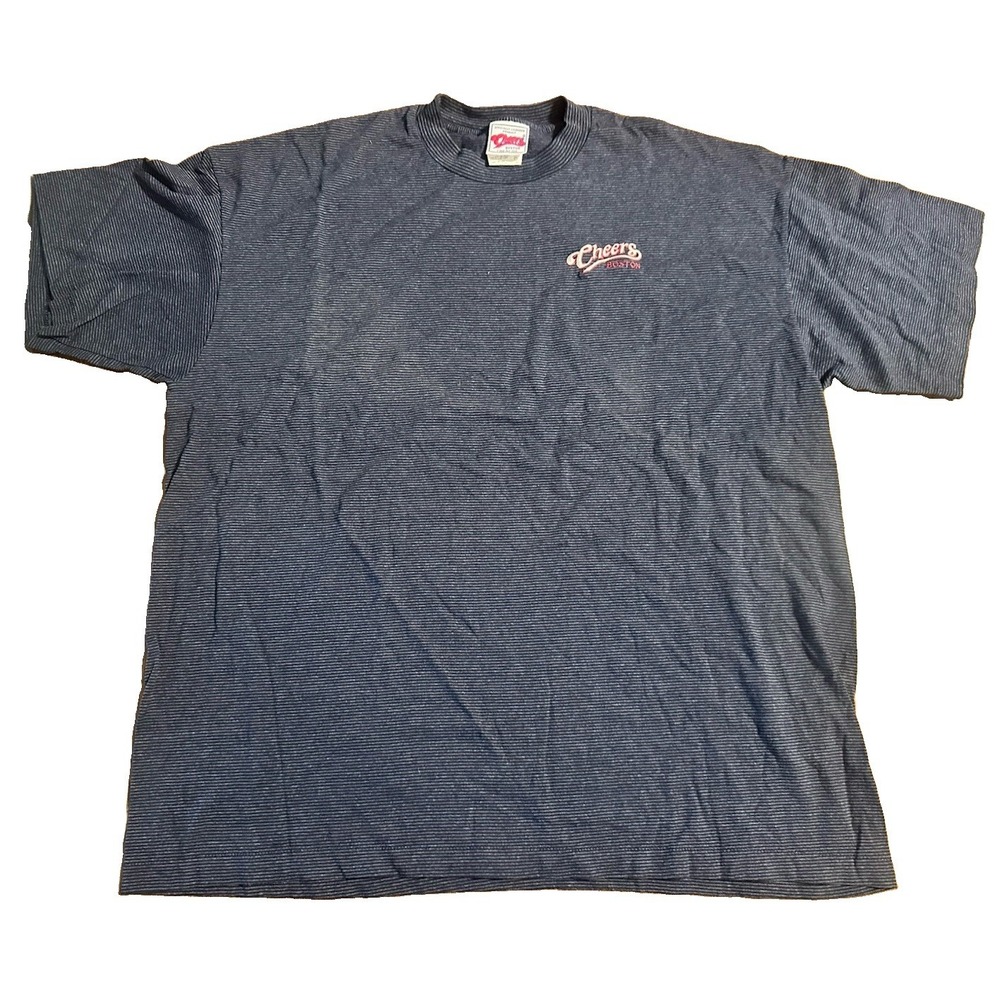 Vintage Cheers Boston 2XL Blue Crew Neck Embroidered Single Stitch RARE
